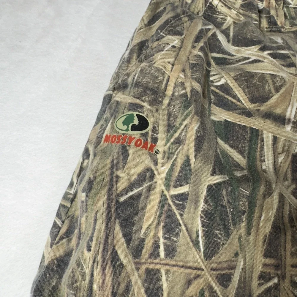 Mossy Oak Pants Mens‎ Large 30 Brown Camo Cargo Hunting Outdoor Drawstring Hem